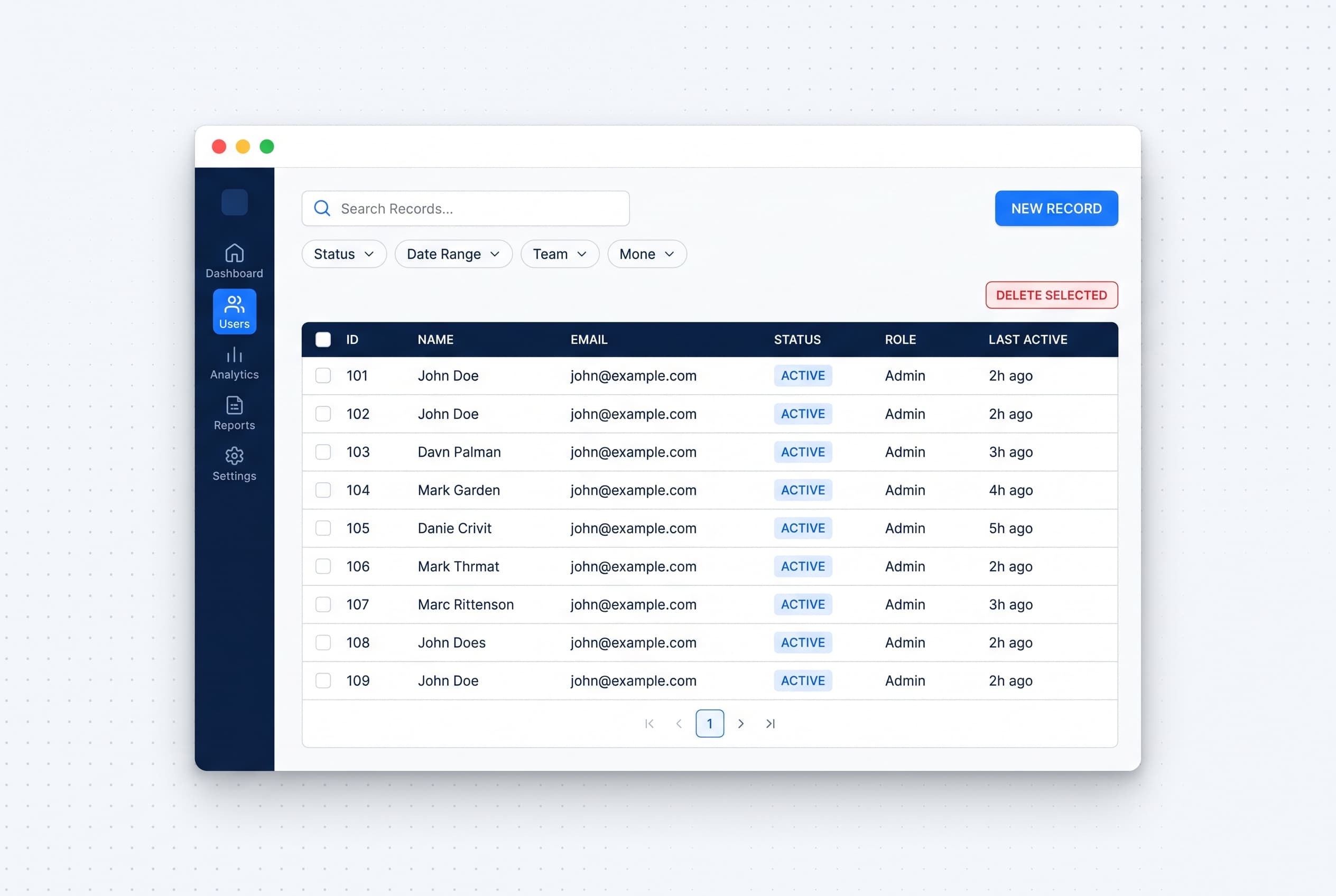 Mockup Công cụ nội bộ